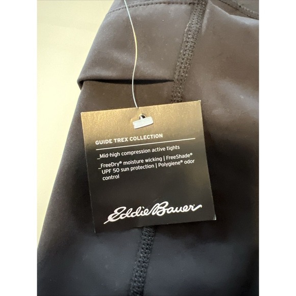 Eddie Bauer Petite Small Guide Trex Collection Compression Shorts Black NWT - Picture 6 of 11
